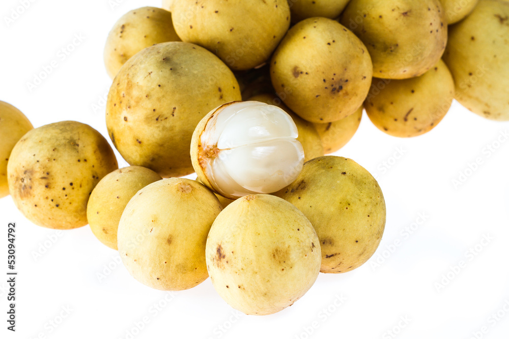 isolated Lansium domesticum fruit isolated Lansium domesticum fruit