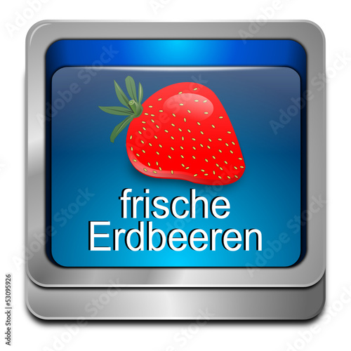 frische Erdbeeren Button
