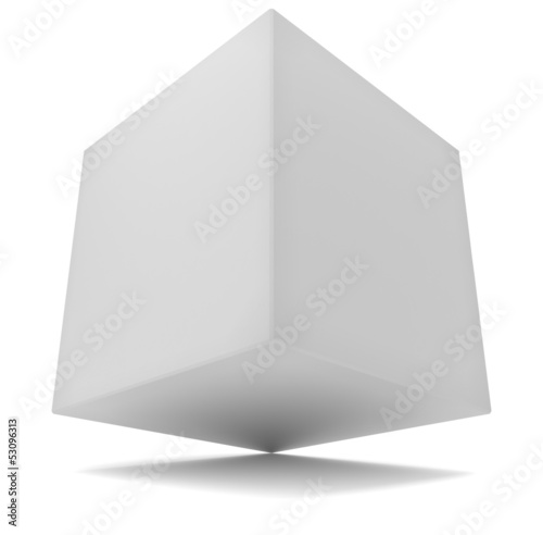 cube 3d white
