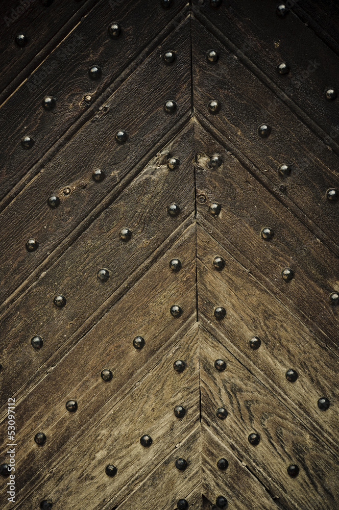 close-up image of ancient doors