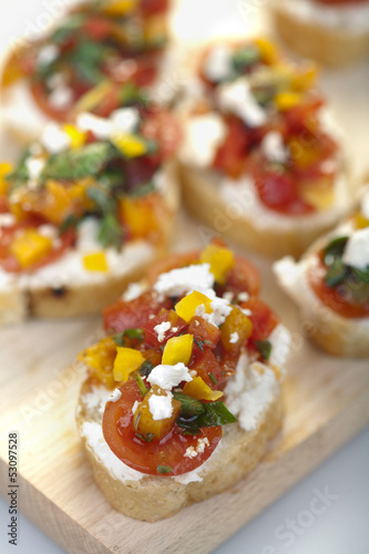 Italian appetizer called Bruschetta