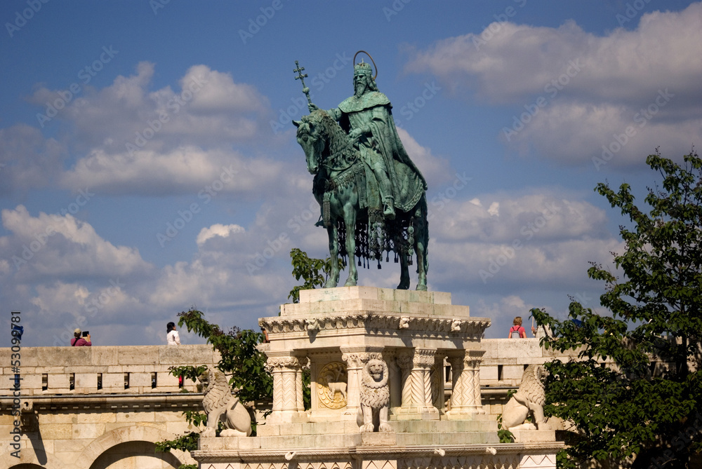 Obraz premium Saint Istvan, first king of Hungary, Budapest, Hungary
