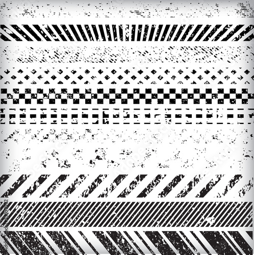 Set of grunge borders