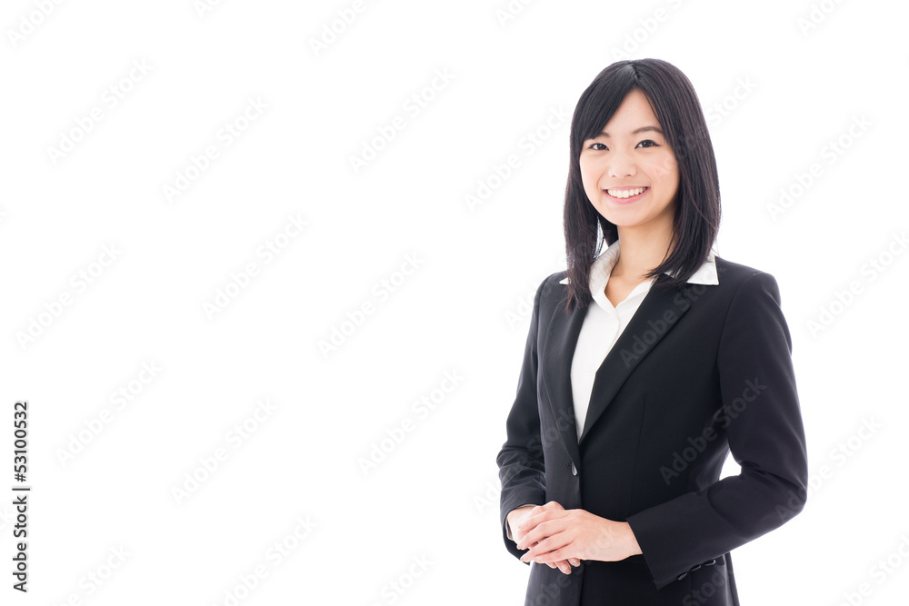 attractive asian businesswoman on white background attractive asian businesswoman on white background