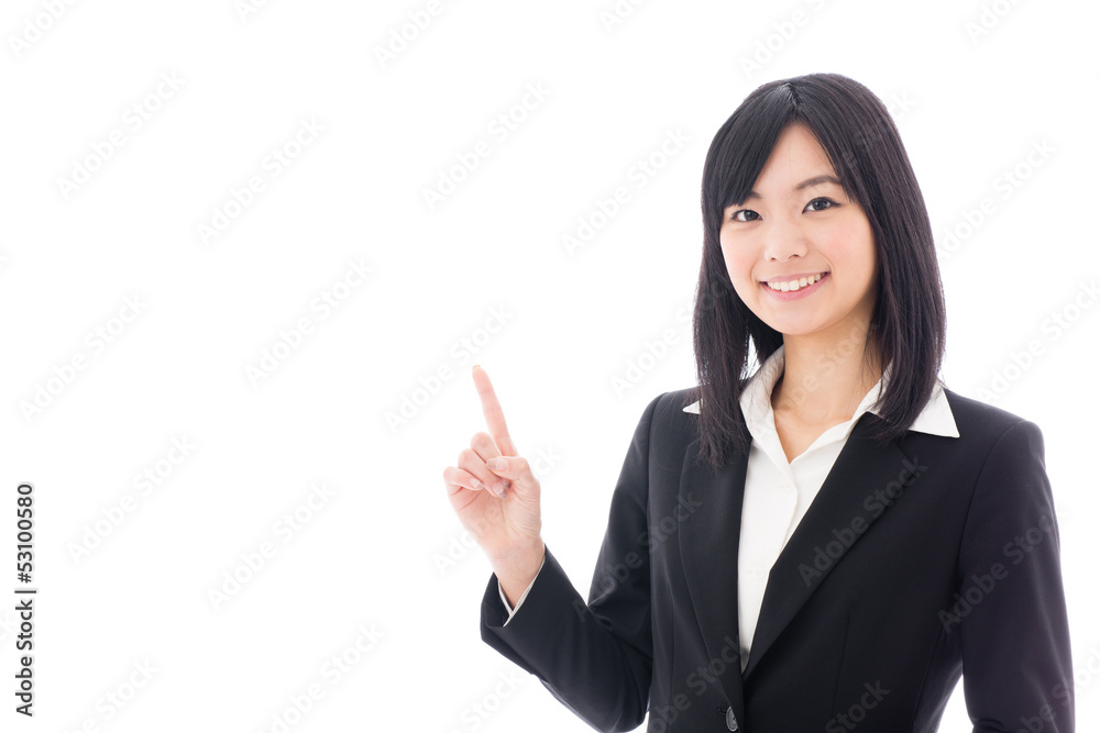 attractive asian businesswoman showing attractive asian businesswoman showing