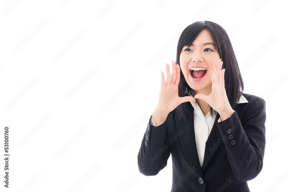 attractive asian businesswoman yelling attractive asian businesswoman yelling