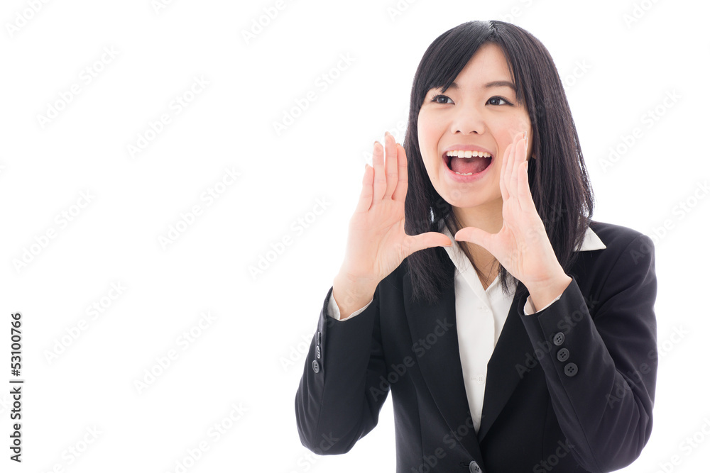 attractive asian businesswoman yelling attractive asian businesswoman yelling