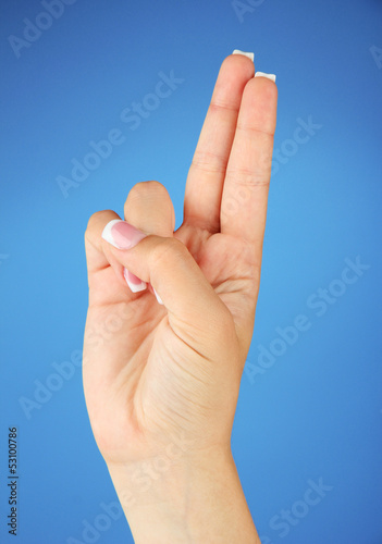 Finger Spelling the Alphabet in American Sign Language (ASL).