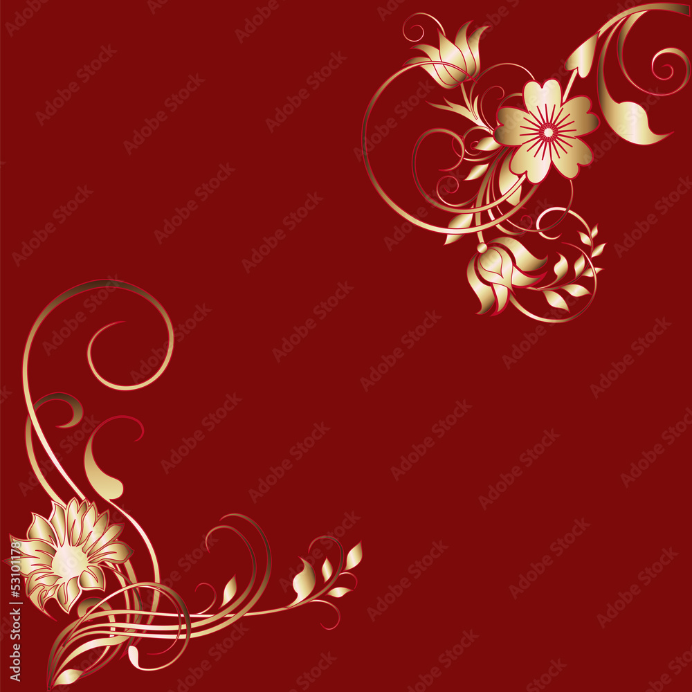 Floral greeting card ,abstract, background..