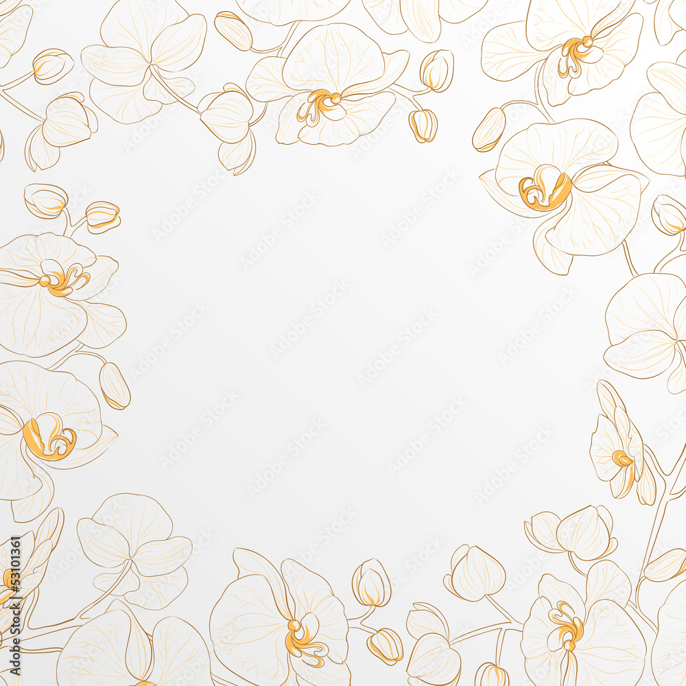 Orchid frame for invitations. Orchid frame for invitations.