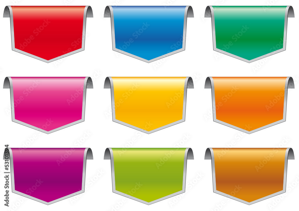 Frecce tridimensionali in 9 colori Frecce tridimensionali in 9 colori
