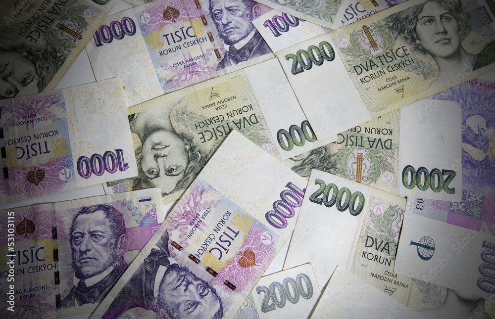 Obraz premium czech money, czech krown, ceska koruna