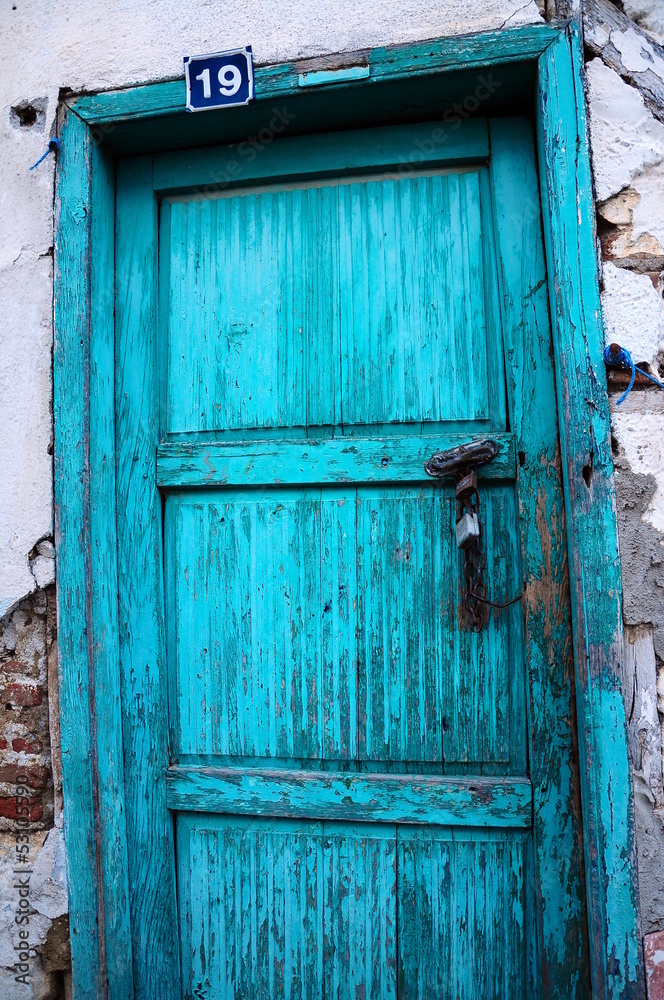 green door which is locked