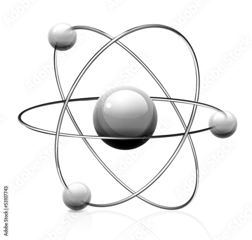 Canvastavla Atom symbol.