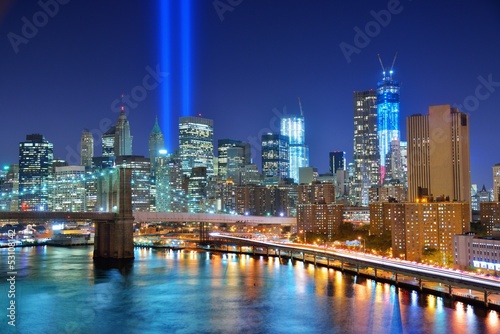 New York City and Tribute in Light © SeanPavonePhoto