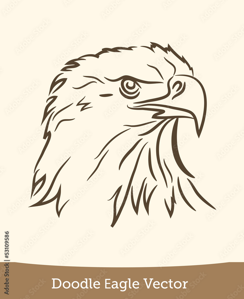 Fototapeta premium doodle eagle