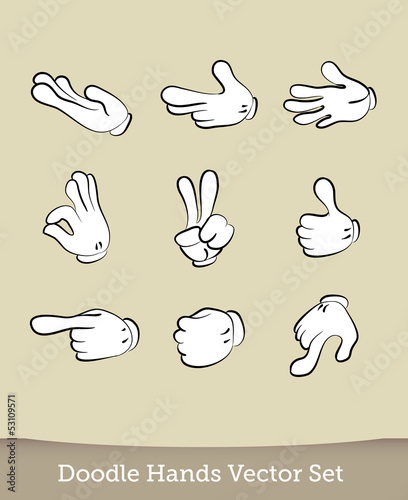 hands doodle set