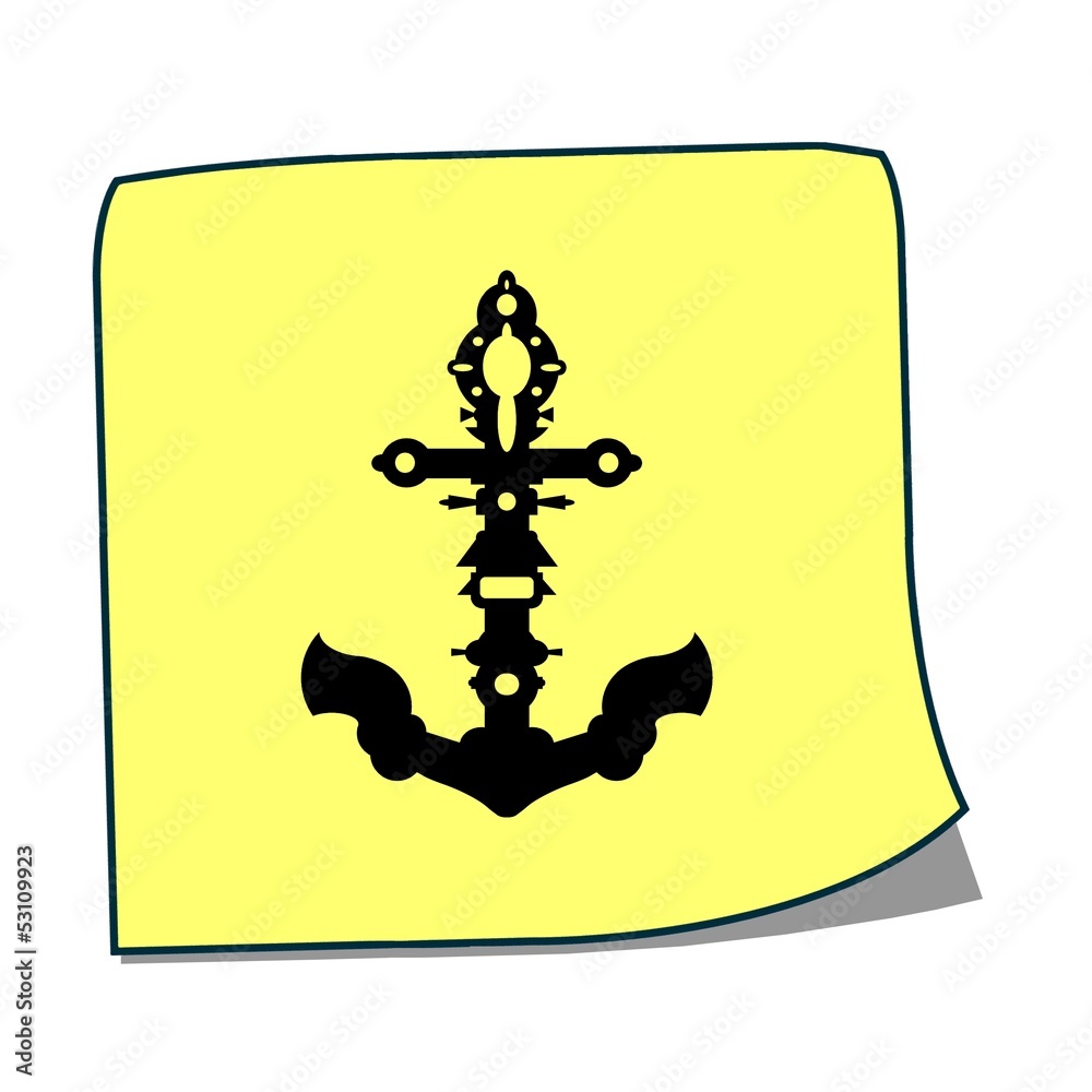 Ancre dans un post-it