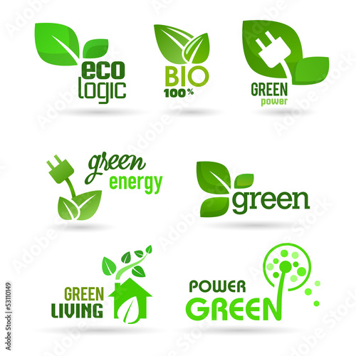 Bio - Ecology - Green icon set