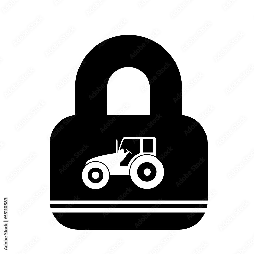 Tracteur dans un cadenas Tracteur dans un cadenas