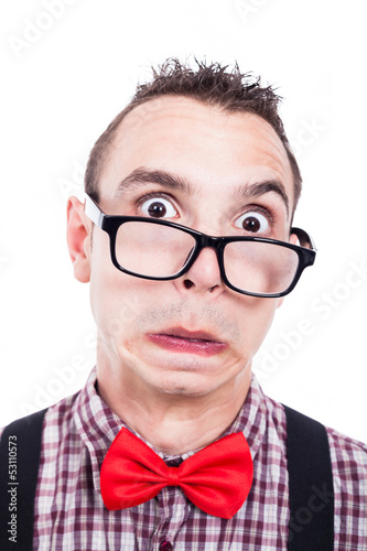 Tapety artystyczne Shocked nerd face