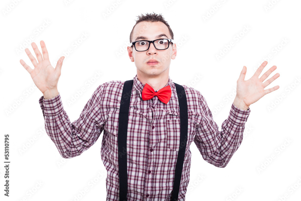 Shocked nerd man Shocked nerd man