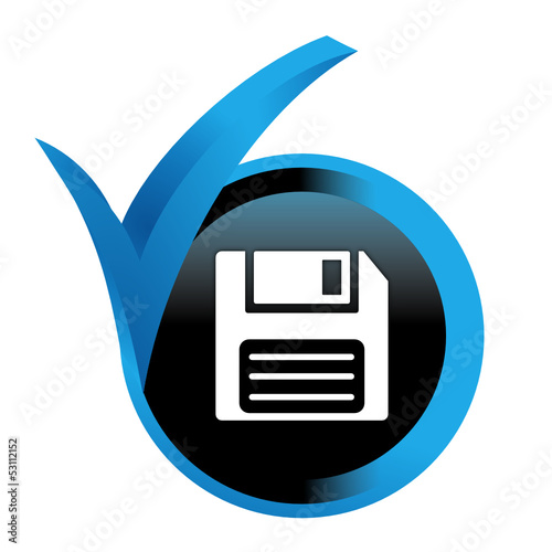 enregistrer sur bouton validé bleu