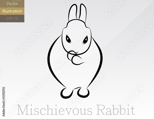Mischievous Rabbit Vector Illustration - EPS 10