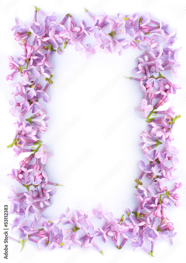 Pretty romantic lilac frame