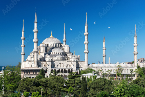 Beautiful Blue Mosque (Sultanahmet Camii) and sky, Istanbul, Turkey #53112728