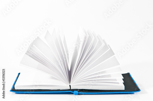 0pen  book on white background
