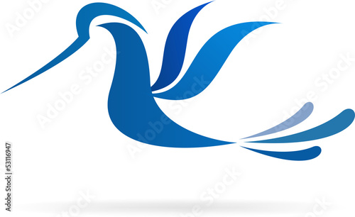 logo bird flying