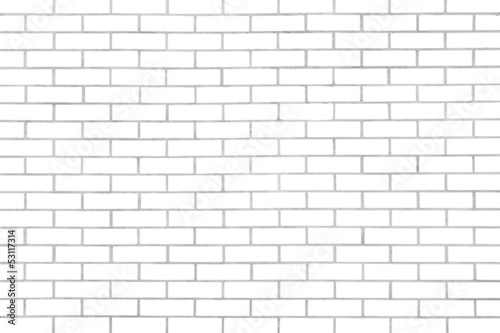 White seamless brickwall with repeating pattern