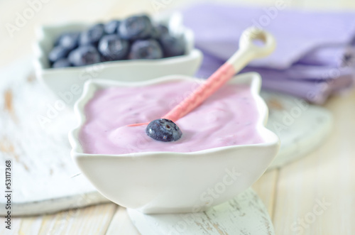 blueberry and yogurt