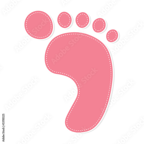 foot print color pink