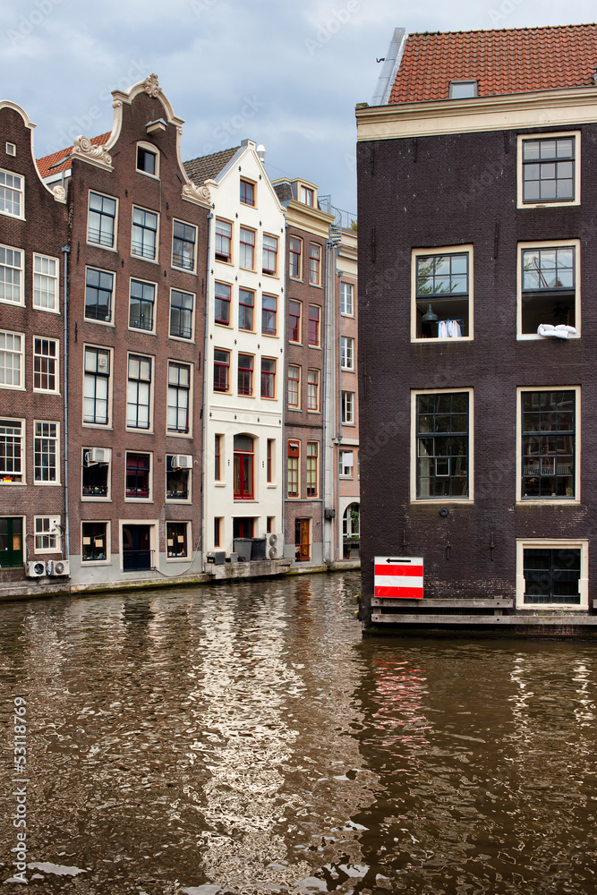 Naklejka premium Canal Buildings in Amsterdam