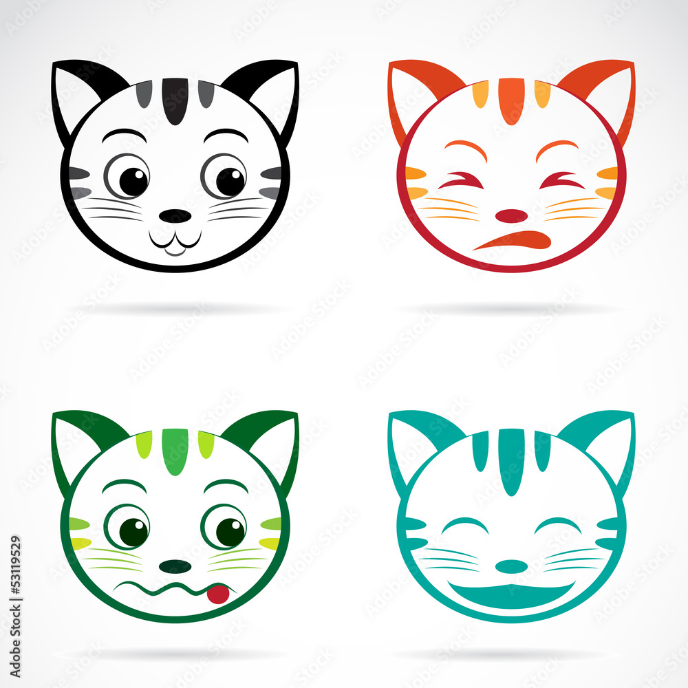 Vector image of an cat face