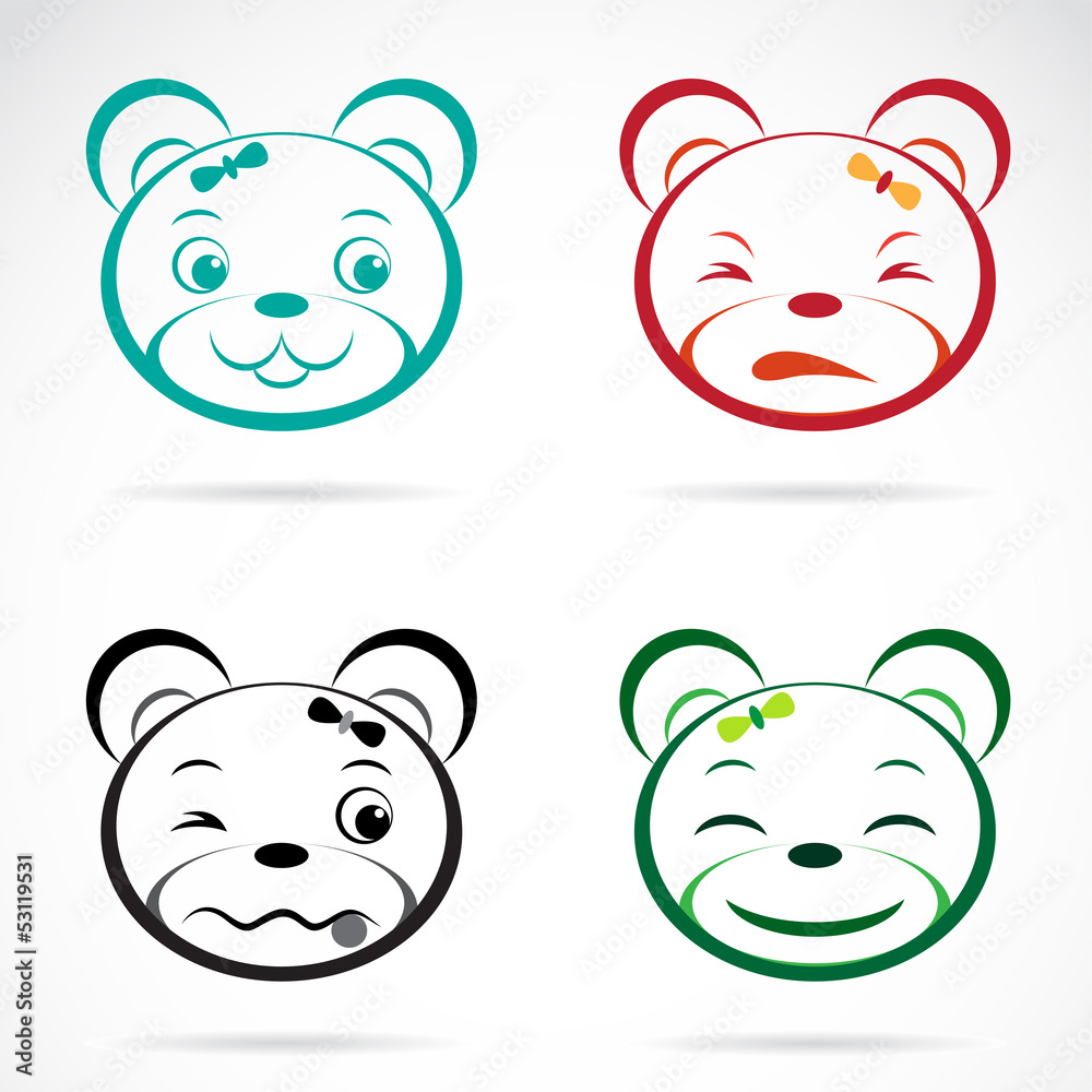 Vector image of an bear face Vector image of an bear face