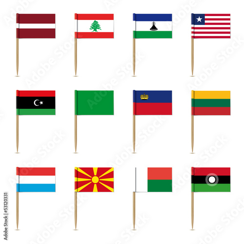 Set of international flags photo