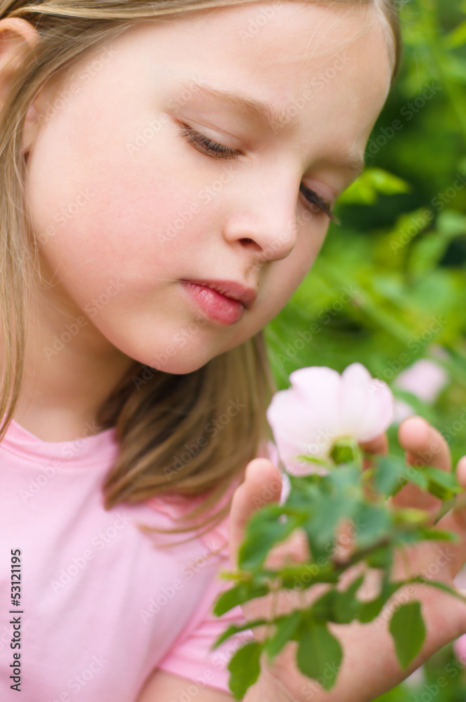 girl with flower girl with flower