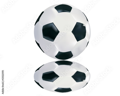 Fototapeta Naklejka Na Ścianę i Meble -  soccer ball with reflection