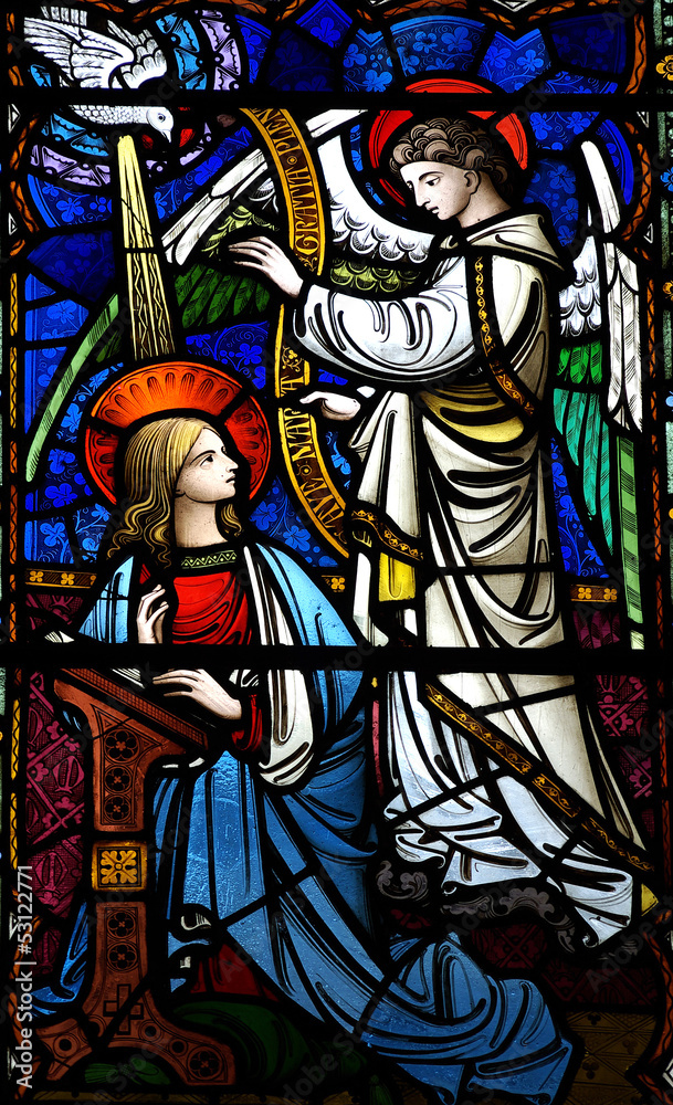 Annunciation: Mary and angel Gabriel