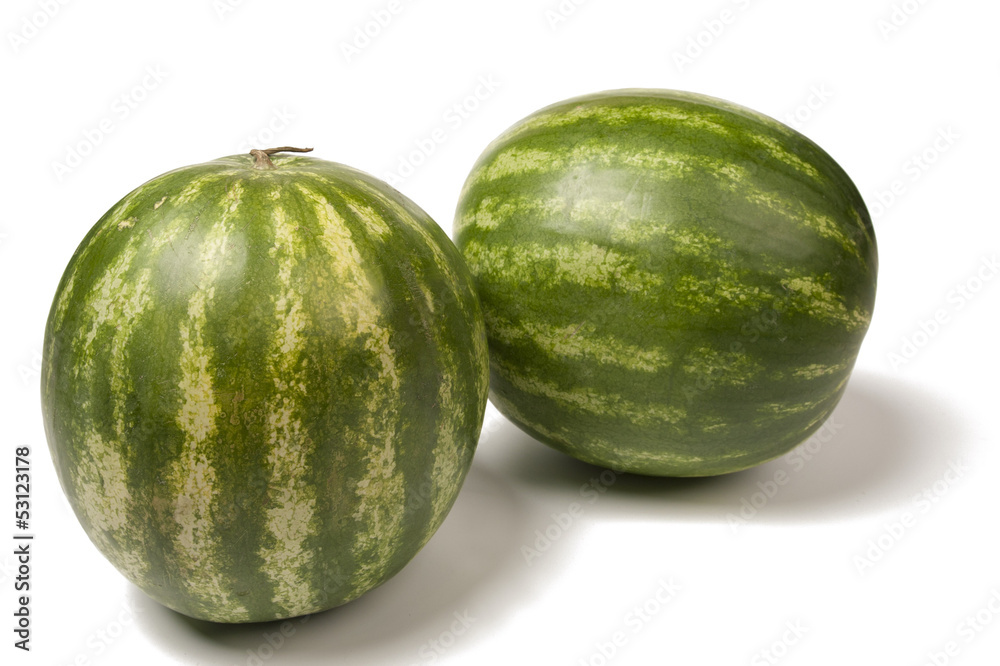 Ripe and juicy water melon isolated on white background Ripe and juicy water melon isolated on white background