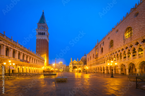 Piazza San Marco at dawn, Venice, Italy © Frank