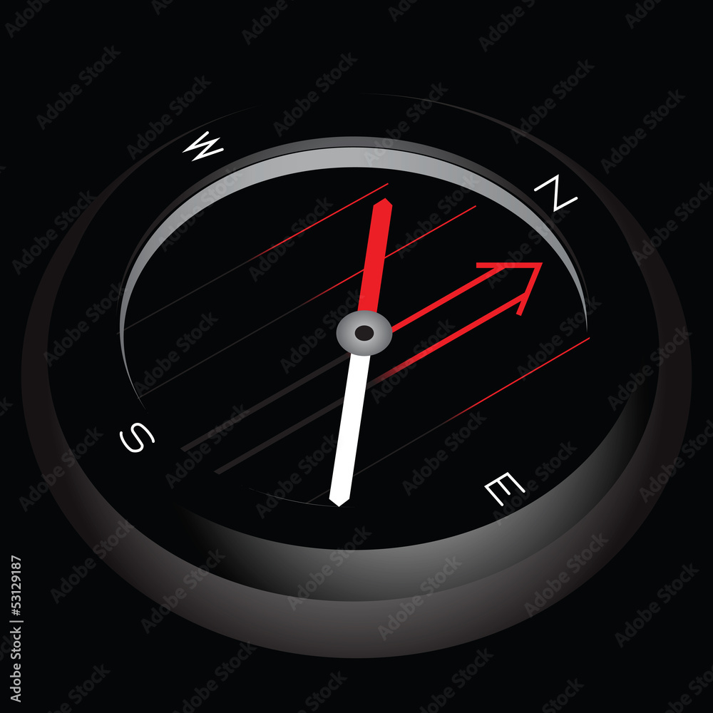 Glowing tourist compass Glowing tourist compass