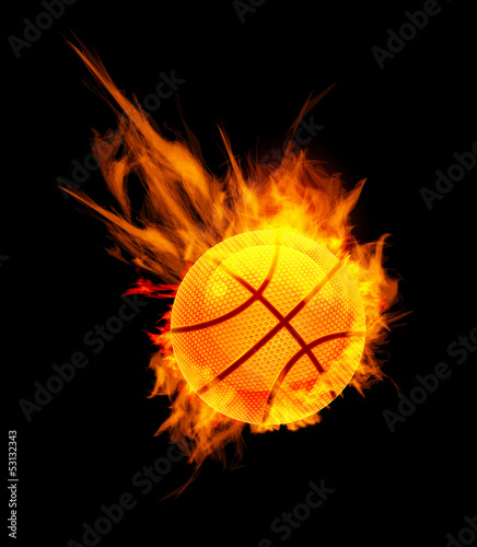 Basketball Ball on Fire © Maxim P