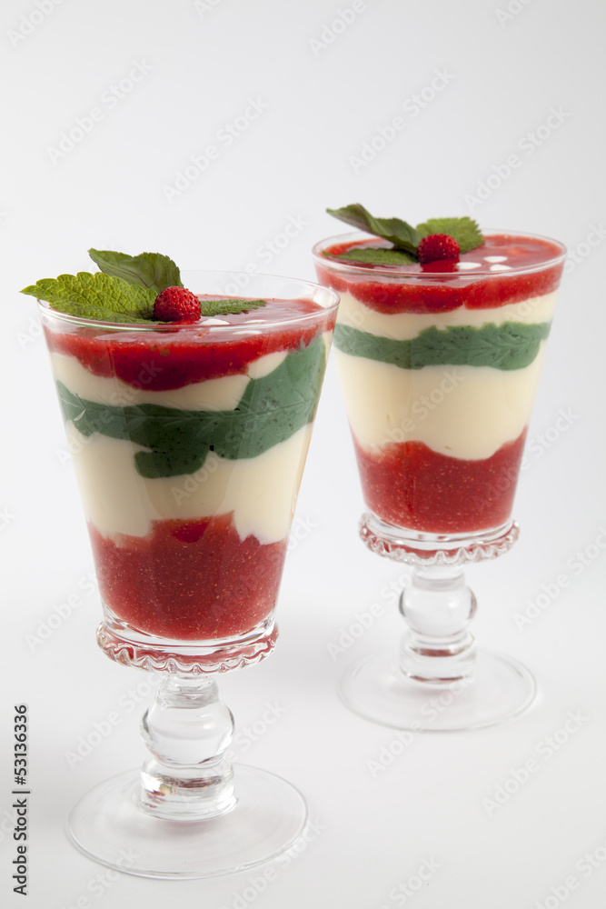 Organic smoothie, strawberry spirulina juice Organic smoothie, strawberry spirulina juice