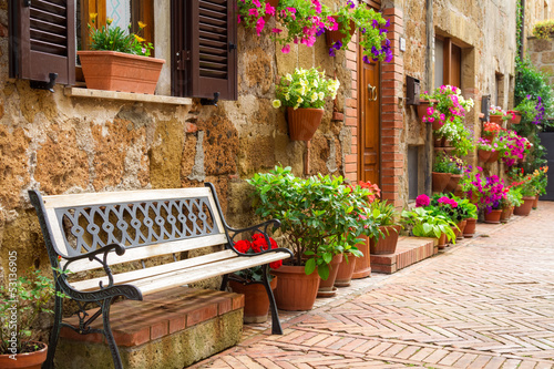 Beautiful street decorated ...