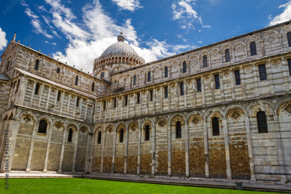 Ancient cathedral in Pisa, Italy