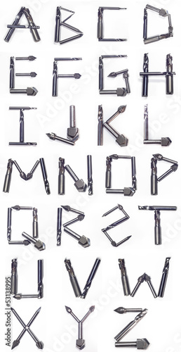 alphabet created from industrial mills